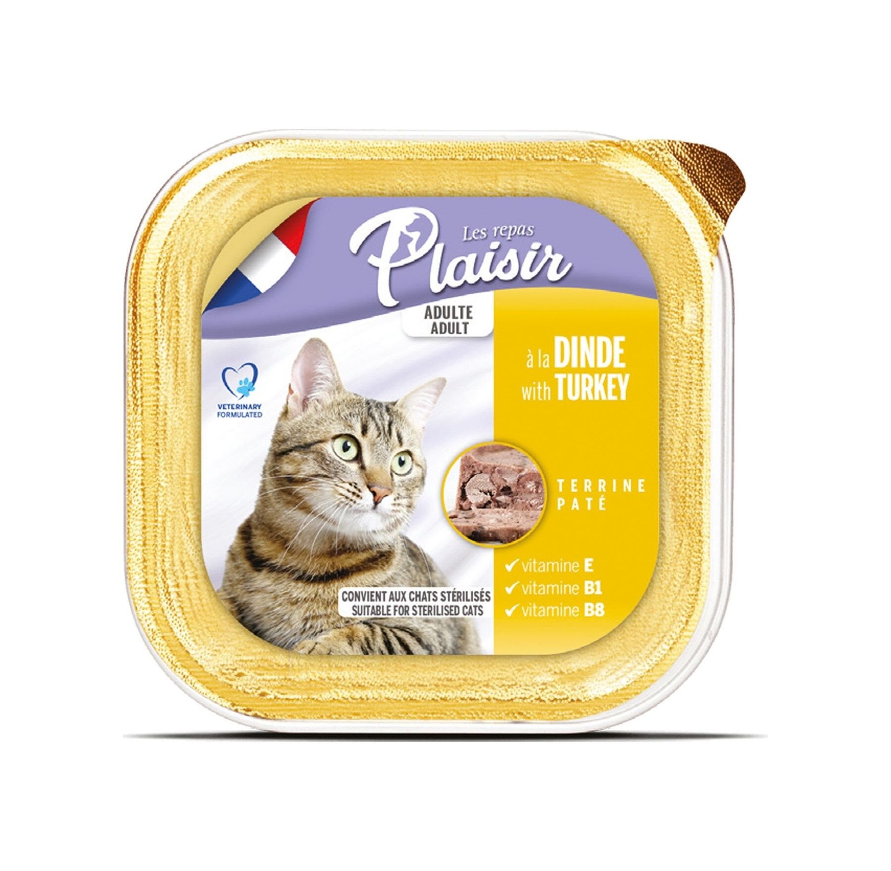 Plaisir Hindi Etli Pate Yetişkin Kedi Yaş Maması 100 Gr