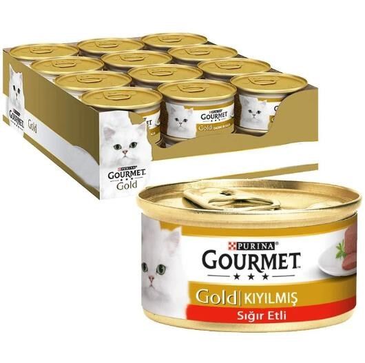 Gourmet Gold Kıyılmış Sığır Etli Kedi Konservesi 85 Gr