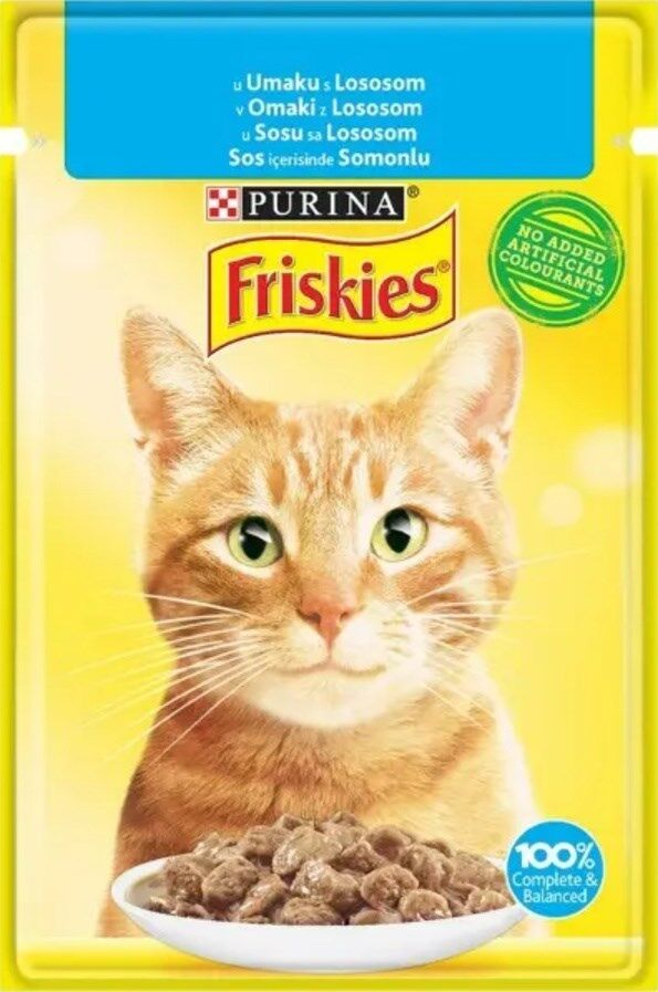 Purina Friskies Somonlu Pouch Yetişkin Kedi Yaş Maması 85 Gr x 104 Adet
