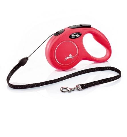 Flexi New Classic Otomatik İp Köpek Gezdirme Kayışı S Beden 5m Kırmızı