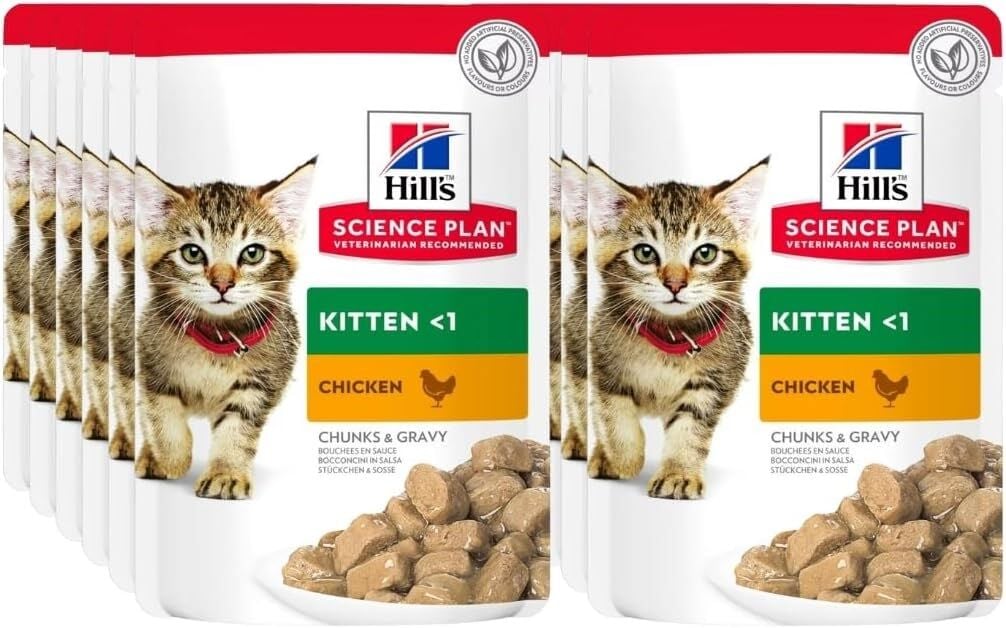 Hill's Pouch Kitten Tavuklu Yavru Kedi Konservesi Yaş Mama 85 Gr x 12 Adet