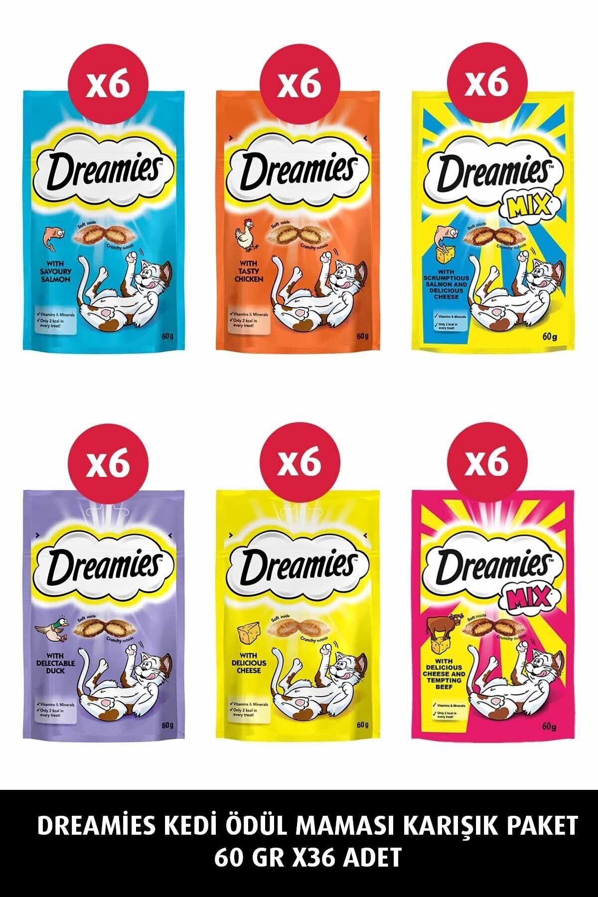 Dreamies Kedi Ödül Maması Karışık Paket 60 Gr x 12 Adet
