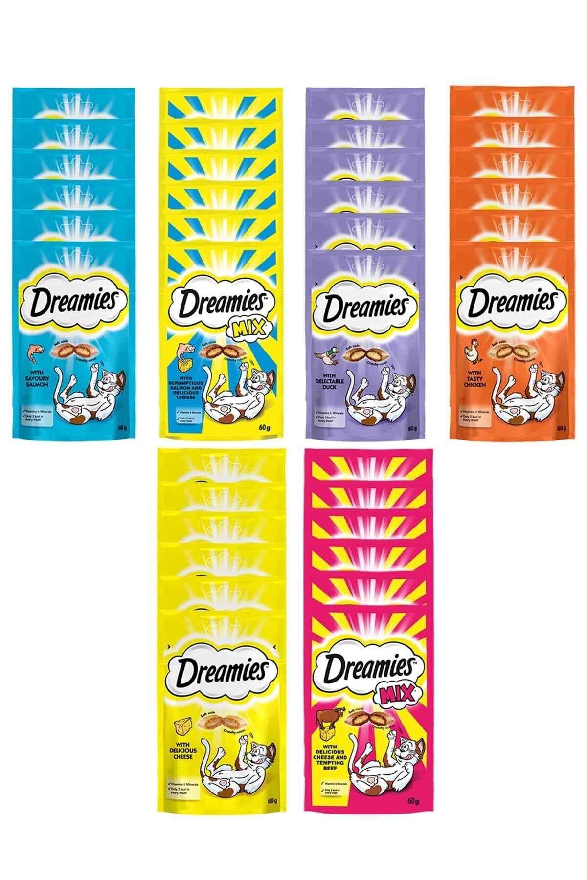 Dreamies Kedi Ödül Maması Karışık Paket 60 Gr x 24 Adet