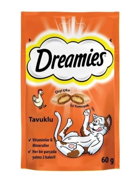 Dreamies Tavuklu Yetişkin Kedi Ödülü 60 Gr x 12 Adet
