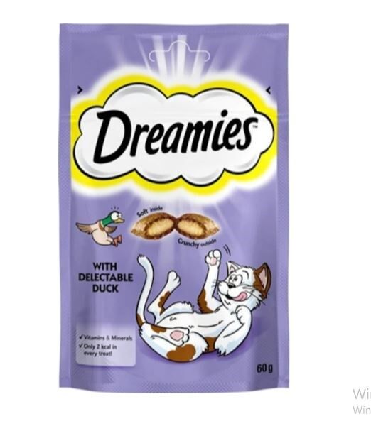 Dreamies Ördekli Kedi Ödül Bisküvisi 60 Gr x 12 Adet