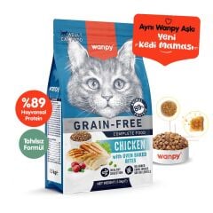 Wanpy Tahılsız Tavuklu Yetişkin Kedi Maması 1,5 Kg
