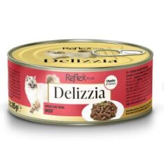 Reflex Plus Delizzia Sos İçinde Dana Parça Etli Yetişkin Kedi Konservesi 85 Gr