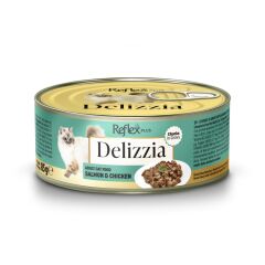 Reflex Plus Delizzia Sos İçinde Somonlu ve Tavuklu Parça Etli Yetişkin Kedi Konservesi 85 Gr
