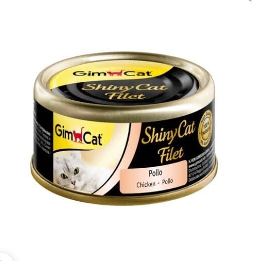 GimCat Shinycat Konserve Kedi Maması - Kıyılmış Tavuklu 70 Gr x 24 Adet