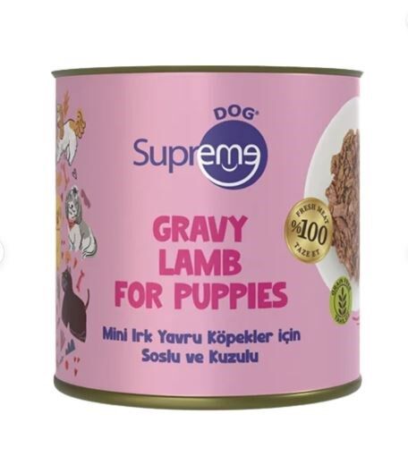 Supreme Dog Sos İçinde Kuzulu Mini Irk Yavru Köpek Konservesi 200 Gr
