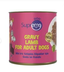 Supreme Dog Sos İçinde Kuzulu Mini Irk Yetişkin Köpek Konservesi 200 Gr x 12 Adet