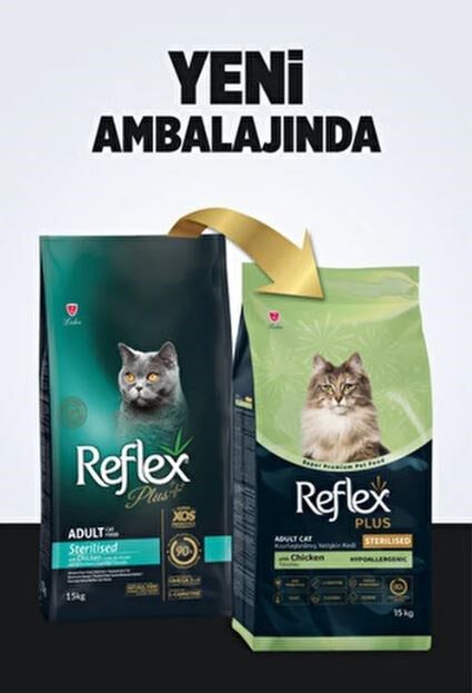 Reflex Plus Sterilised Tavuklu Kısırlaştırılmış Yetişkin Kedi Maması 1,5 KG