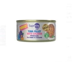 Supreme Cat Purrfect Tiftiklenmiş Ton Balıklı ve Somonlu Yetişkin Kedi Konservesi 70 Gr x 12 Adet