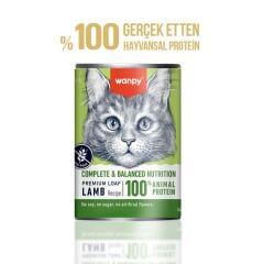 Wanpy Tahılsız Kuzu Etli Kedi Konserve 375 Gr