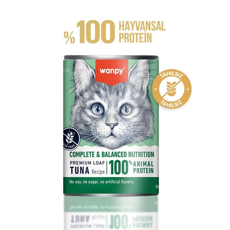 Wanpy Tahılsız Ton Balıklı Kedi Konserve 375 Gr