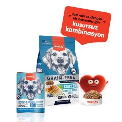 Wanpy Tahılsız Tavuklu %100 Gerçek Et Köpek Konservesi 375 Gr