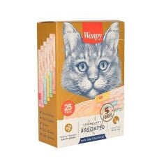 Wanpy Karışık Sıvı Yetişkin Kedi Ödül Maması 14 Gr x 100 Adet