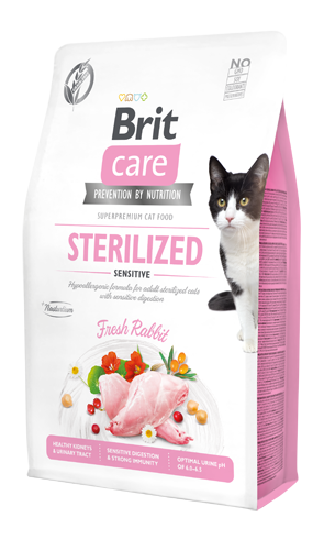Brit Care Tahılsız Tavşan Etli Kısırlaştırılmış Yetişkin Kedi Maması 2 KG