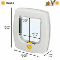 Ferplast Swing 3 Kedi Köpek Kapısı Beyaz 14,8 x 14,5 x 25,2 Cm
