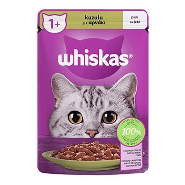 Whiskas Pouch Kuzulu Yetişkin Kedi Konservesi 85 Gr