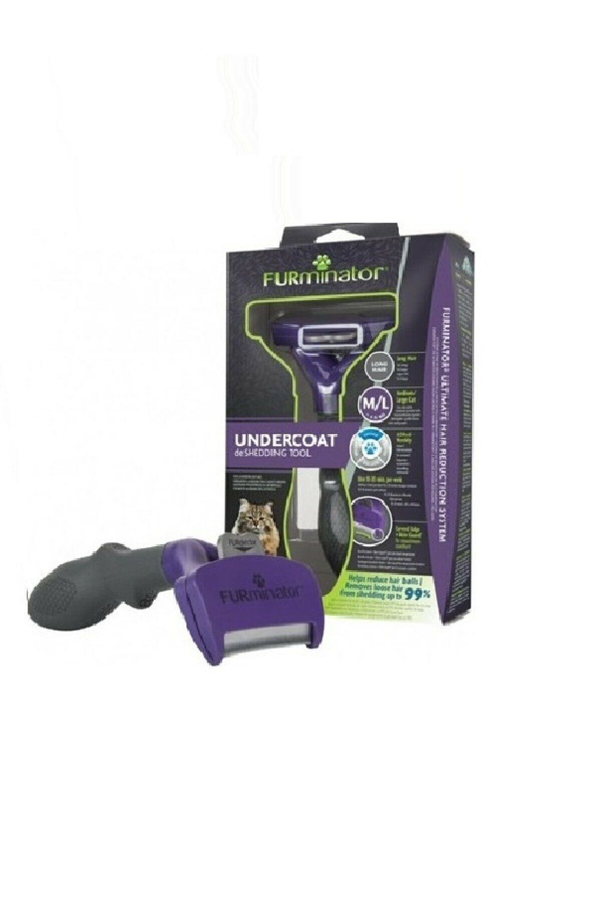 Furminator Undercoat Long Hair Kedi Tarağı M/L Boy