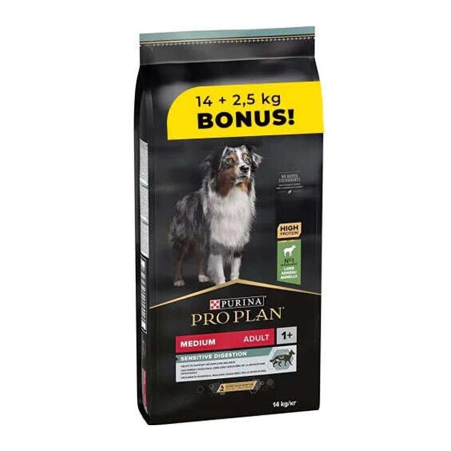 Pro Plan Medium Adult Kuzu Etli Orta Irk Yetişkin Köpek Maması 14+2,5 Kg