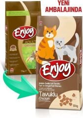 Enjoy Tavuklu Yetişkin Kedi Maması 15 Kg