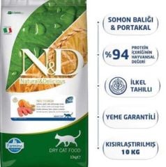 N&D Düşük Tahıllı Somonlu Kısırlaştırılmış Yetişkin Kedi Maması 10 KG