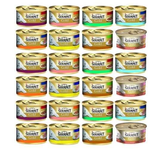 Gourmet Karışık Parça etli & Kıyılmış Konserve Yetişkin Kedi Yaş Maması 24 X 85 Gr