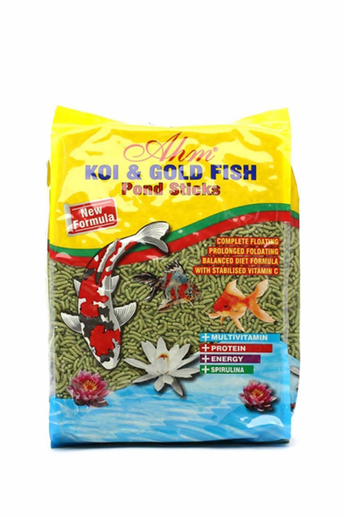 Ahm Balık Yemi Koi Goldfish Green Pond Sticks 1 Kg