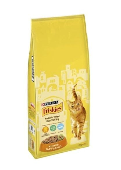 Purina Friskies Kümes Hayvanlı Yetişkin Kedi Maması 15 KG