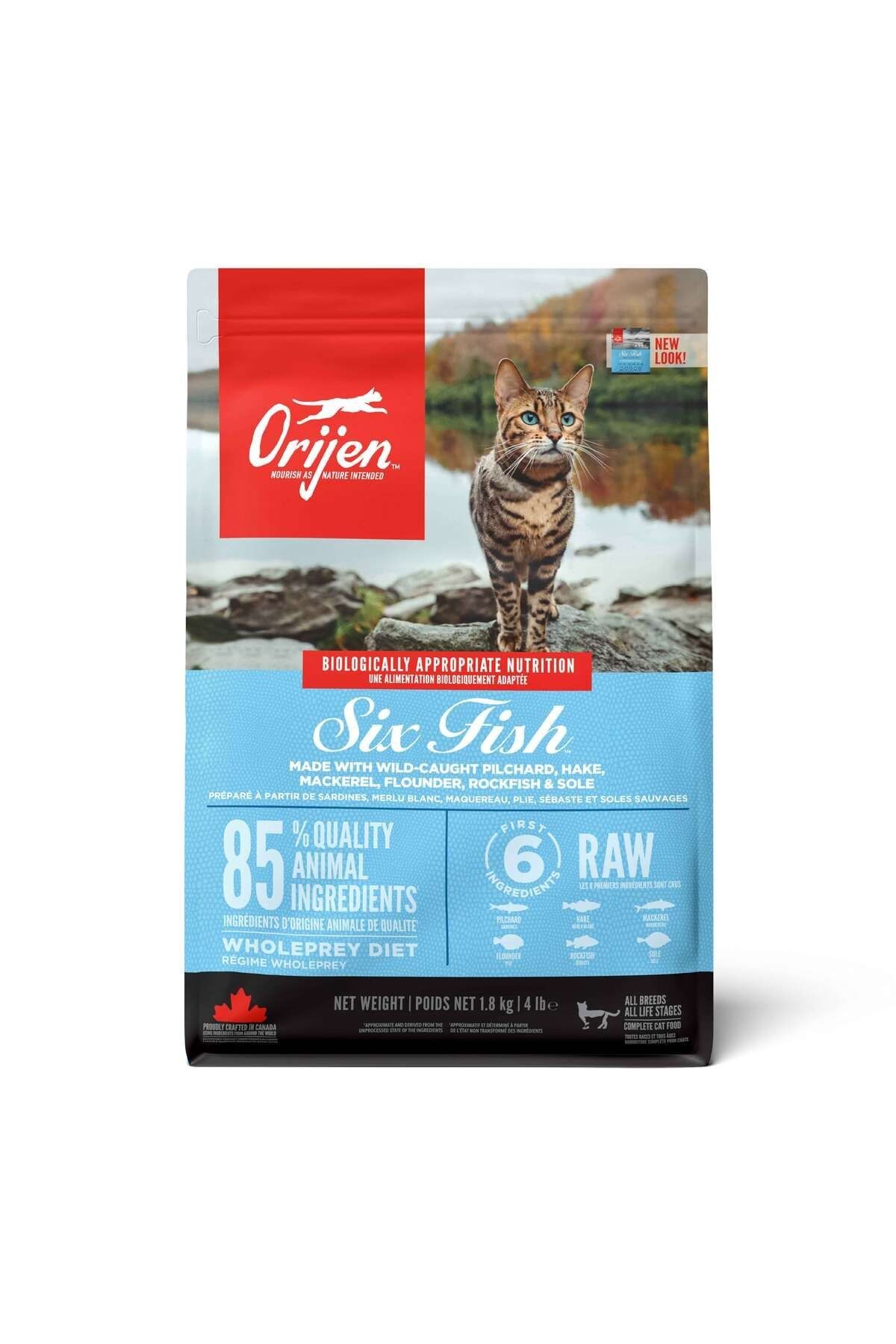 Orijen Six Fish Tüm Irk Ve Yaşam Evreleri İçin Kedi Maması 1,8 Kg