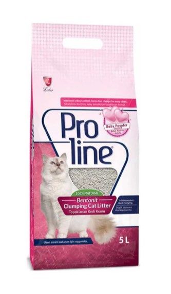 Proline Bebek Topaklaşan İnce Bentonit Pudralı Kedi Kumu 5 Lt