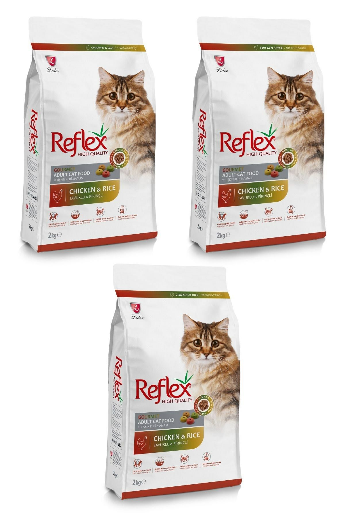 Reflex Multicolor Renkli Tavuklu Yetişkin Kedi Maması 2 Kg