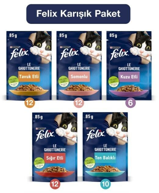 Purina Felix Karışık Yaş Kedi Maması 85 Gr 104 Adet